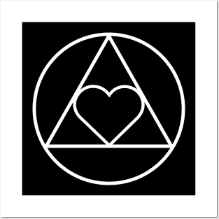 Symbol AA With heart Posters and Art